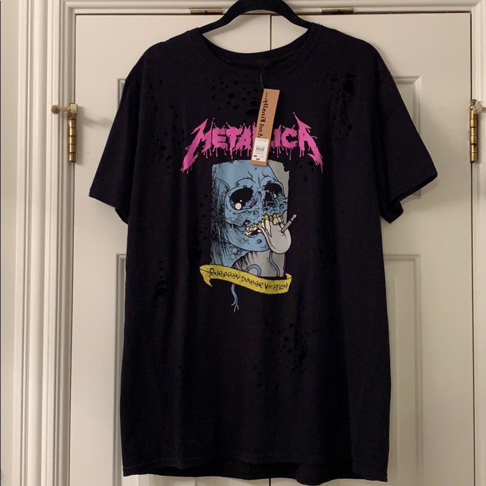 Topshop metallic T-shirt